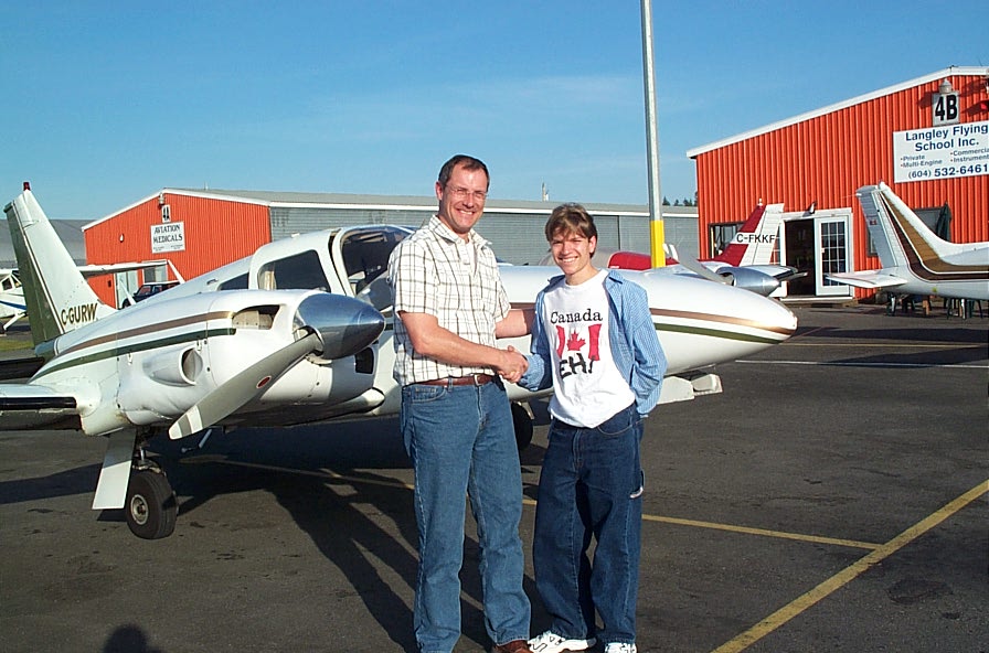 Matt Edwards and Jayson Dudas. Langley Flying School.